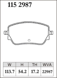 Тормозные колодки Dixcel Z type Z-1152987 Mercedes A-Класс AMG A45 W177, AMG CLA45S X118 W118, GLA45 S 4MATIC H247 задние