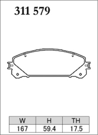 Тормозные колодки Dixcel X type X-311579 Lexus NX RX RX350 RX450H передние