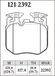 Тормозные колодки Dixcel EXTRA speed ES-1212392 BMW 3 4 5 6 7 X3 X4 X5 X6 G** F9* Brembo®,  передние